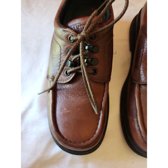 Vintage RED WING BROWN LEATHER STEEL TOE SUPER SOLE SHOES MADE IN USA 6.5 d mens main image 16